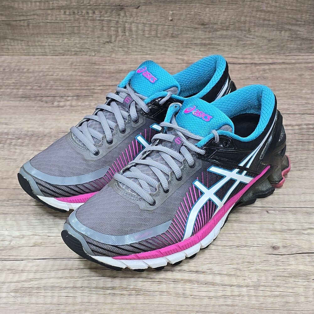 ASICS Gel-Kinsei 6 Women's Size 7.5 Black Gray Pink Blue Running Shoes (T694N) - Picture 11 of 13
